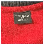 Tribal Cardigan Sweater Size SP 100% Wool Military Dark Academia Style Red Photo 3