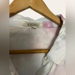 Z Supply  Tanya Blurred White Pink Floral Button Front Maxi Dress Size Small Photo 5