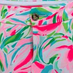 Lilly Pulitzer Pull On Golf Shorts Size 14 Tropical Leaf Print Preppy Stretch Photo 2
