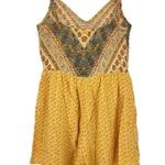 Xhilaration Yellow Multi Color Floral Romper Small Photo 1