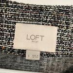 Loft ANN TAYLOR Outlet Black White Rainbow Tweed Peplum Open Front Blazer Jacket Photo 3