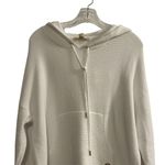 Michael Kors Women's White Ribbed Hoodie Sweater Size M Pullover Photo 1