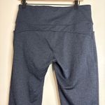 Athleta  Navy Herringbone Textured Leggings Pants Side Pocket Large Photo 5