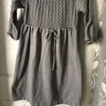 Elle  knit dress drawstring waist 100% cotton mini dress, size small Photo 3