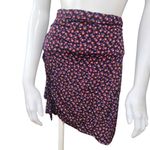 Paco Rabanne Black Pop Clover Ruched Mini Skirt (42) Red Photo 3
