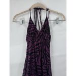 L8ter ‎ Y2K Retro Zebra Print Milk Maid Maxi Dress Women Medium Purple Whimsigoth Photo 9