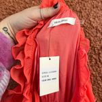 idem Ditto  Coral Orange Chiffon OffShoulder Ruffle Midi Dress NWT Size Medium Photo 3