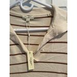 Max Studios Stripe Johnny Collar Sweater Dress A51 Brown Photo 3