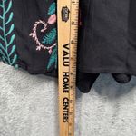 Curations Kimono Duster M Petite Black Embroidered Tunic Bohemian Resort Travel Size undefined Photo 9