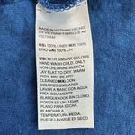 Chico's Chico’s 100% Linen Blue Stretch Henley Short Sleeves Tee, Sz Large Photo 8