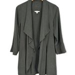CAbi  | Medium | Black A La Carte Open Front Draped Woven Jacket Style 418 Photo 0