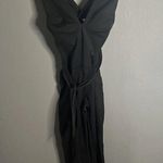 Free People movement black deep v tie waist jumpsuit Photo 0