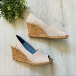Toms Natural Woven Triangle & Cork Classic Wedge Tan Sz 9 Photo 3