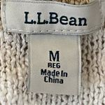 L.L.Bean  100% Slub Cotton hooded sweater in brown/tan/white stripes. Large. EUC Photo 11