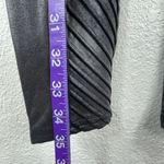 Spanx  Women's Black Shiny Metallic Leggings Texture Sz Small Moto Faux Leather Photo 5