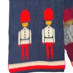 Nutcracker Christmas Holiday Soldier Blue Red Heavyweight 100% Acrylic Scarf Photo 1