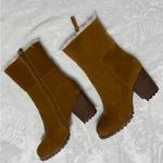 Saks 5th Avenue Saks Fifth Avenue Brown Suede Heeled Boots with Cozy Lining Photo 1