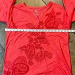 st. john's bay St. John’s Bay pink V-neck Paisley Design Stone Large Photo 6