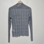 Hugo Boss Boss Womens Emata Black Plaid Mesh Sheer See Through Mock Neck Shirt Sz‎ S NWT Photo 9