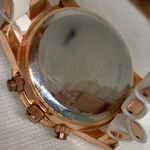 AEO Watch Rose Gold & White tone 40mm Round case watch quartz size 6.5” running Photo 6