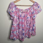 Belle Sky  Paisley Flowy Off-shoulder Blouse Women’s Size Medium Photo 2