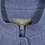 Talbots EUC  Petite Navy Blue Wool Blend Blazer Jacket Band Collar 8P Photo 5