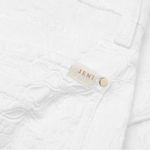 7 For All Mankind Jen7 by NWT White Floral Jacquard Skinny Ankle Jeans Size 2 Photo 1