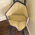 Sézane New Sezane Baziszt Floral Canvas Tote Bag Blue and Cream Photo 3