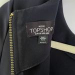 Topshop Drape Front Wrap Skirt Short Sleeve Dress Navy Blue Petite Size 0 Photo 14