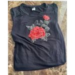 Liliana 🆕Black Hollows Out T-Shirt Dress 3D Rose 2X🆕 Photo 5