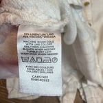 Loft  Linen Blend Button Down V-Neck Top White Cream Stripe Size XXL Photo 4