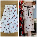 Skylar + Madison Lovely - Floral Midi Skirt in White and Red Photo 2