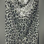SheIn  Black Velvet Leopard Cowl Neck Mini Slip Dress Size S Photo 5