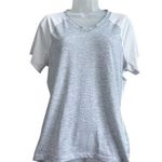 The North Face Ladies Flash Dry Lightweight Top Gray and White Size Large Photo 0