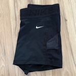 Nike  Black Mid Rise Black Pro 3" Spandex Shorts Photo 1
