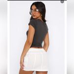 Wildfox  Size M After‎ The Storm Cutout Baby Tee Gray Crop Y2K Style Trendy Photo 7