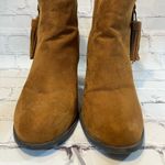 Esprit  "Roberta" Tassel Boots Faux Suede w Heel Rust-7.5 Photo 3