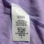 BiBi large womens lavender tank bright multicolor floral print soft and stretchy Purple Photo 5