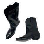 Steve Madden Rumer Black Leather Western Cowboy Boots 7.5M Photo 1
