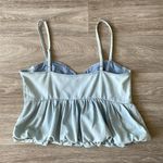 H&M  denim bustier-style pale blue denim top - large Photo 2