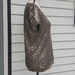 J.Crew Short Sleeve Sequin Top With Silk Trim Photo 3