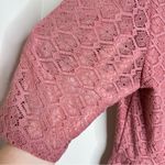 Love, Fire  Fit and Flare Dress Woman’s size large Lace up back Dusty Rose Photo 6