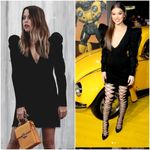 ZARA Trafaluc Denimwear Plunging Zippered Dress Black S Photo 3