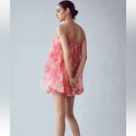 Anthropologie Sunday in Brooklyn Pink Floral Organza Watercolor Bubble Hem Dress M Coquette Photo 14