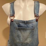 Forever 21 overall dress embroidered blue Small Photo 5