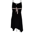 American Vintage 90s Y2K vintage black whimsy Goth ribbon pink coquette dress medium by Taboo Photo 3