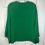 ZARA  Lined Blouse V Neck Flowy Chiffon Kelly Green Size Med Great Used Condition Photo 1