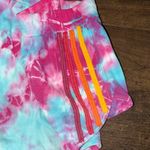 Aviator Nation  Blue Purple Tie Dye Four Stripe Sweat Shorts Photo 3