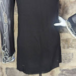 KARMA Pink Tunic Blouse Black‎ White Beaded Rhinestone Woman's Size Small Black Photo 8