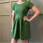 Ganni  Textured Green Short Sleeve Fit Flare Mini Dress XS Photo 5